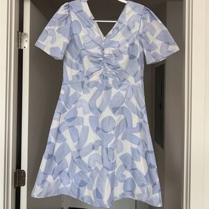 Club Monaco Blue and White Patterned Dress